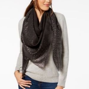 I.N.C. Ombré Metallic Foil Oversized Square Scarf